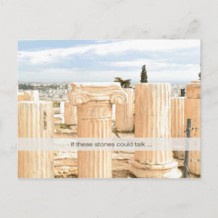 Marbles Reunited Postcard Pillars on the Acropolis