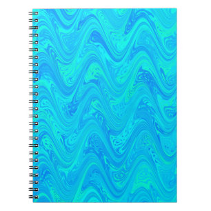 Marbling Blue Green Pattern Notebook