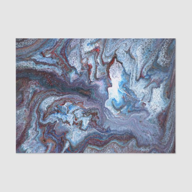 Marbling Blue Tissue Paper (Front)