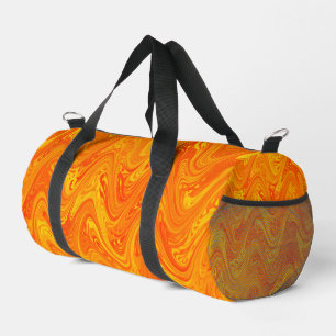 Marbling Orange Yellow Red Pattern Small Duffle Bag