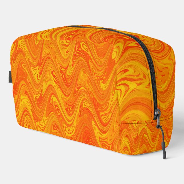 Marbling Orange Yellow Red Pattern Toiletry Bag (Right Corner)