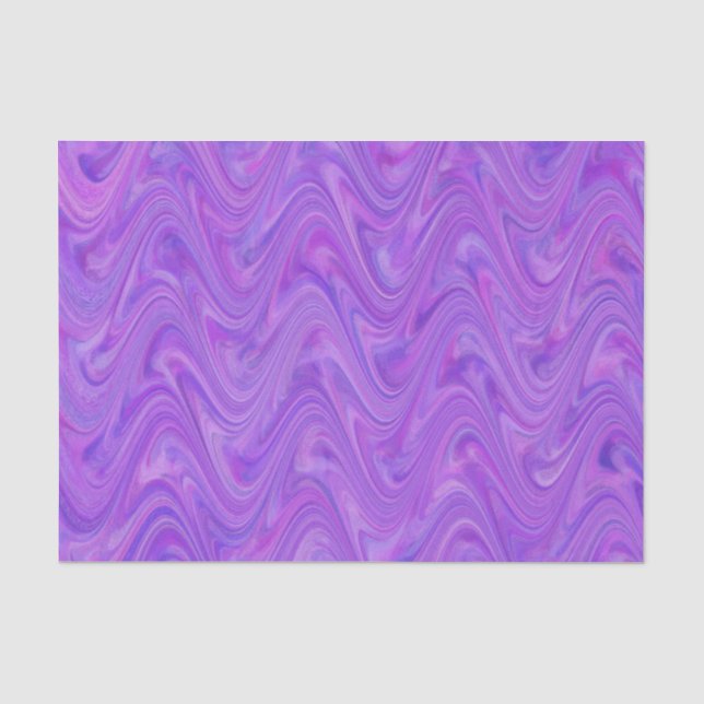 Marbling Purple Pink Pattern Tissue Paper (Front)