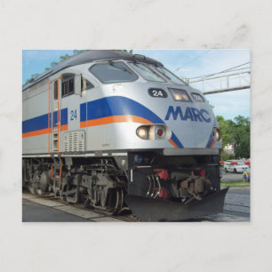 MARC Commuter Train Postcard