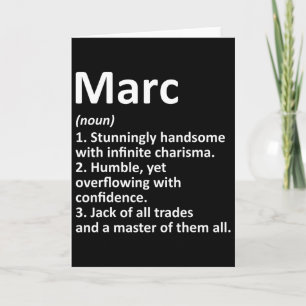 Marc Definition Personalised Name Funny Birthday G Card