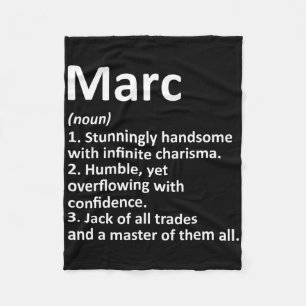 Marc Definition Personalised Name Funny Birthday G Fleece Blanket