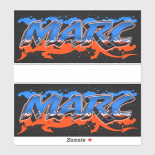 Marc First Name Graffiti Sticker