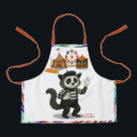 Marcel, civet mime apron<br><div class="desc">Marcel the mime civet performs without a single sound, yet somehow says everything. With expressive paws, dramatic poses, and a heart full of theatrical flair, Marcel enchants audiences of all ages. His silent stories are full of charm, humour, with a hint of melancholy, and touches even the toughest of hearts....</div>