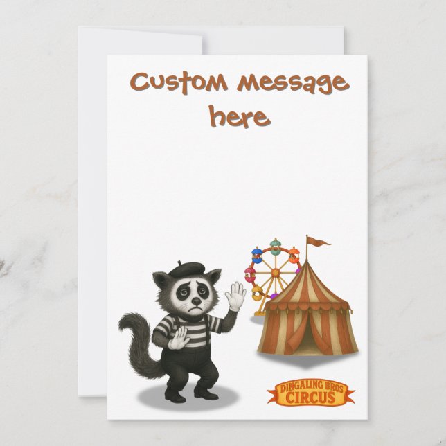 Marcel, civet mime card (Front)