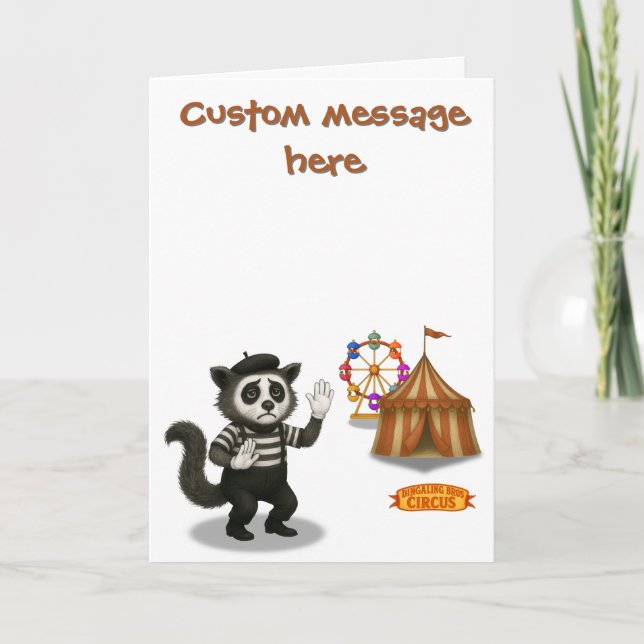 Marcel, civet mime card (Front)