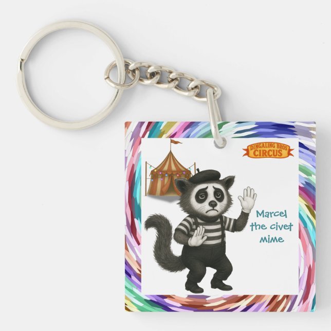Marcel, civet mime key ring (Front)