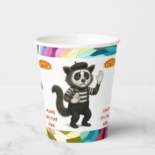 Marcel, civet mime paper cups
