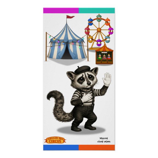 Marcel, civet mime poster (Front)