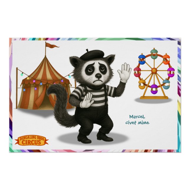 Marcel, civet mime poster (Front)