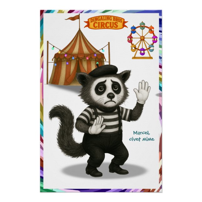 Marcel, civet mime poster (Front)