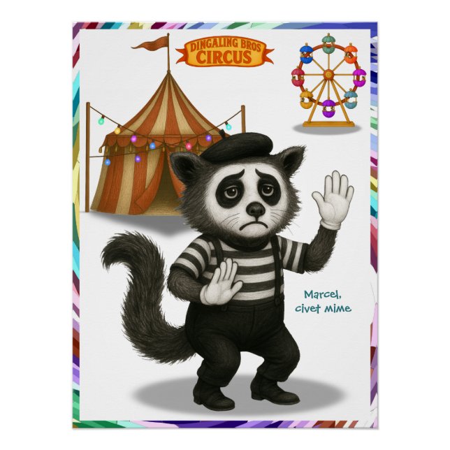 Marcel, civet mime poster (Front)