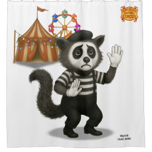 Marcel, civet mime shower curtain