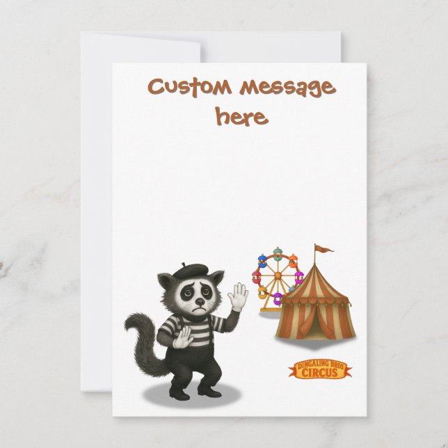 Marcel, civet mime thank you card (Front)
