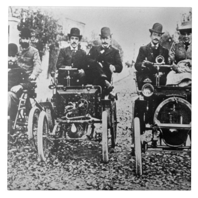 Marcel (d.1903) and Louis (1877-1944) Renault driv Ceramic Tile (Front)