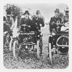 Marcel (d.1903) and Louis (1877-1944) Renault driv Square Sticker