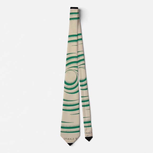 Marcel Duchamp Rotorelief GREEN Tie (Front)