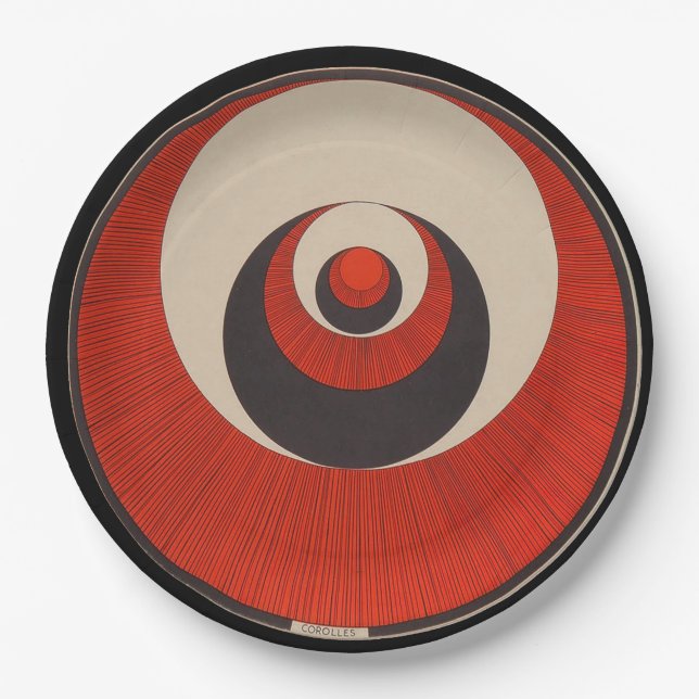 Marcel Duchamp Rotorelief MINOTAURE Paper Plate (Front)