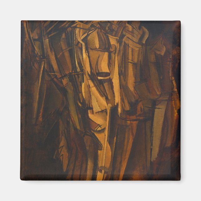 Marcel Duchamp Sad Young Man on a Train Magnet (Front)