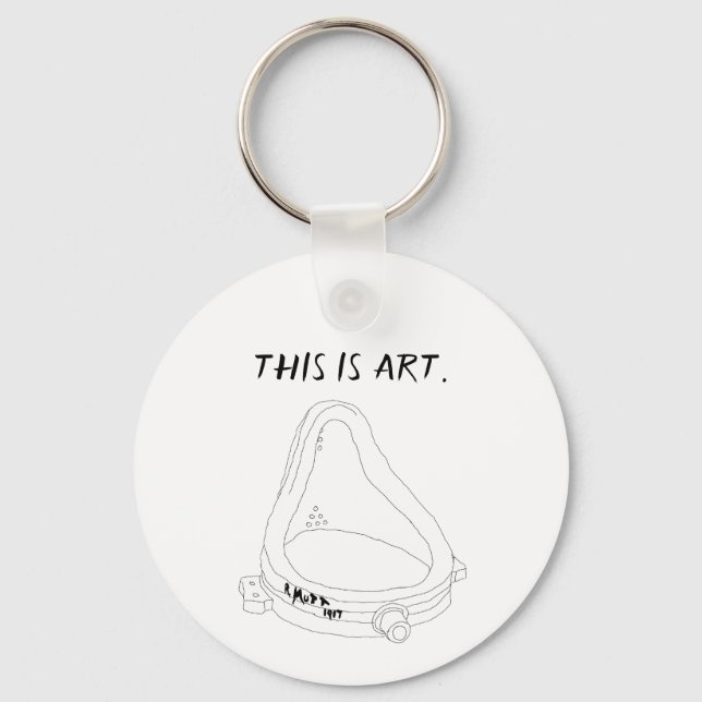 Marcel Duchamp's Fountain R.Mutt 1917 Key Ring (Front)