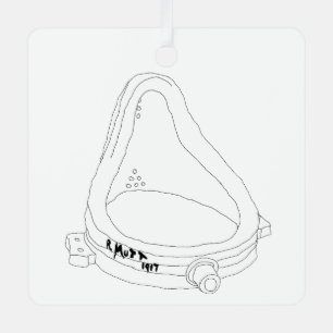 Marcel Duchamp's Fountain R.Mutt 1917 Metal Tree Decoration