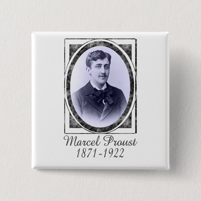 Marcel Proust 15 Cm Square Badge (Front)