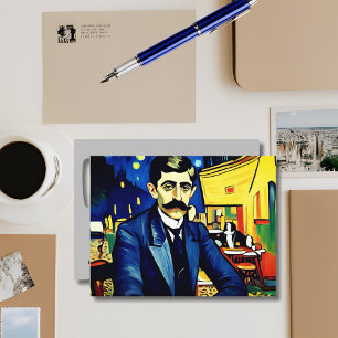 Marcel Proust in Arles -fantasy  Holiday Postcard
