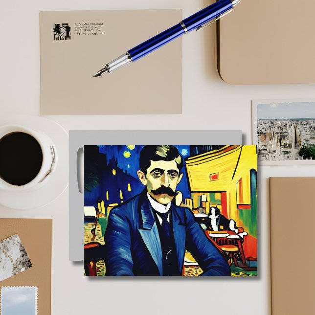 Marcel Proust in Arles -fantasy  Holiday Postcard (Creator Uploaded)