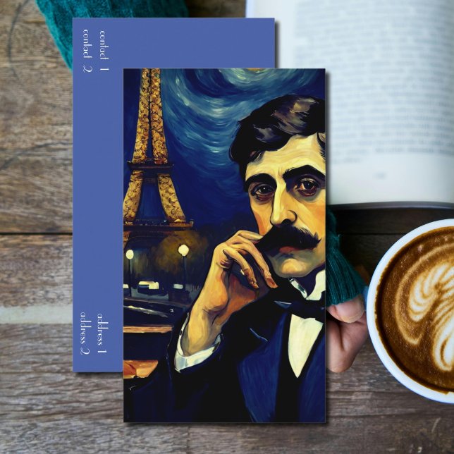 Marcel Proust in Paris -fantasy art Business Card (Creator Uploaded)