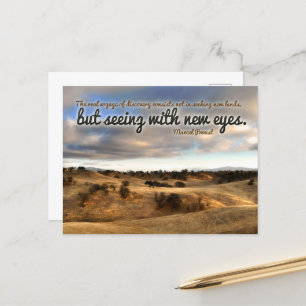Marcel Proust Inspirational Quote "New eyes" Postcard