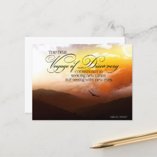 Marcel Proust Inspirational Quote "New eyes" Postcard