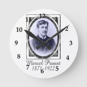 Marcel Proust Round Clock