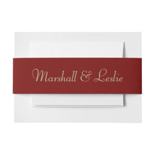 Marcella  and Gold Invitation Belly Band