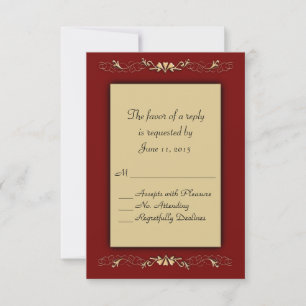 Marcella and Gold RSVP Card