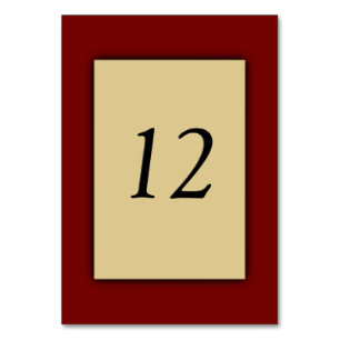 Marcella Table Number Table Cards