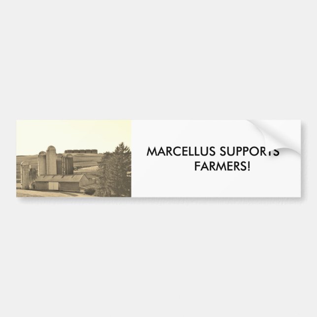 MARCELLUS SUPPORTS     FARMERS! BUMPER STICKER (Front)