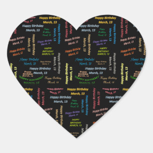 March, 13 Birthday Sticker