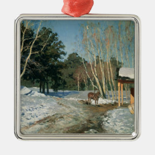 March, 1895 metal ornament