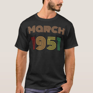 March 1951 Birthday Vintage design T-Shirt