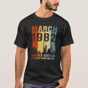 March 1982 Limited Edition 40 Years Of Being Aweso T-Shirt