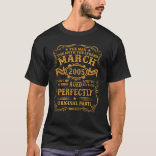 March 2005 18 Year Old 18th Birthday Vintage 2005 T-Shirt
