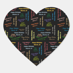 March, 22 Birthday Sticker