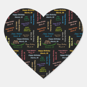 March, 28 Birthday Sticker