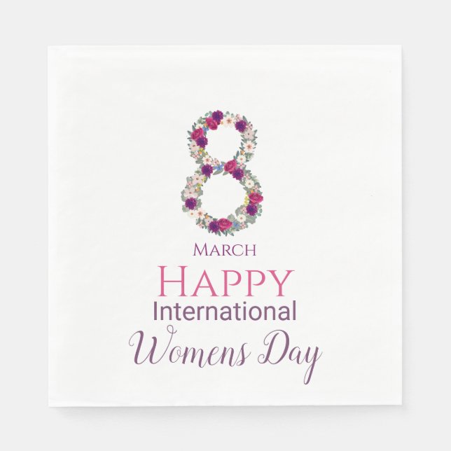 March 8 International Womens Day      Napkin (Front)