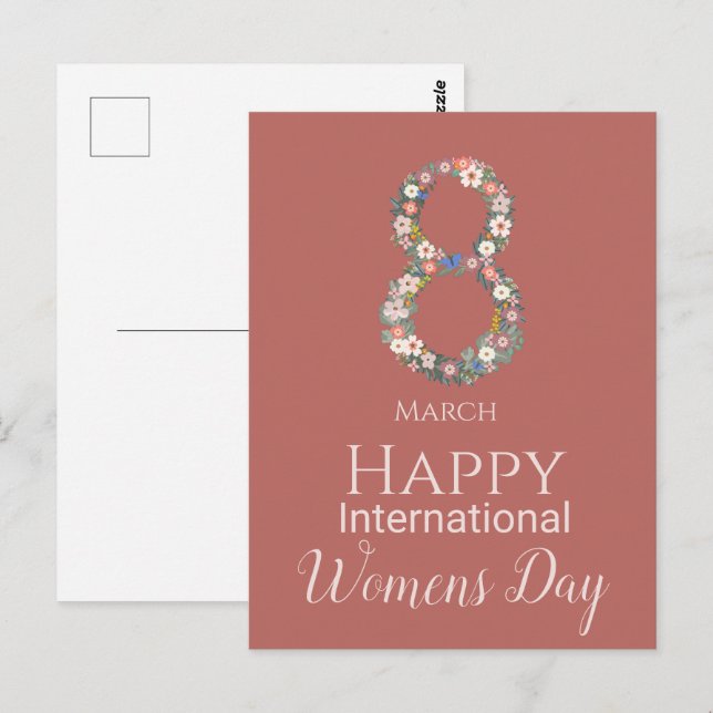March 8 International Womens Day  Postcard (Front/Back)