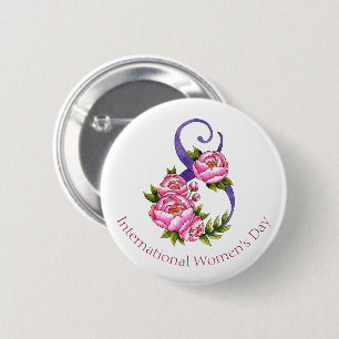 March 8th International Women's Day Button