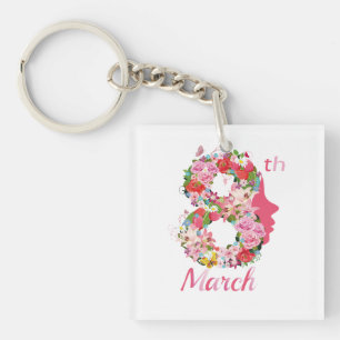 March 8th International Women's Day Key Ring